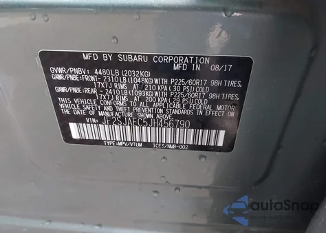 2018 Subaru Forester 2.5I Premium from USA, damaged, VIN JF2SJAEC5JH456790